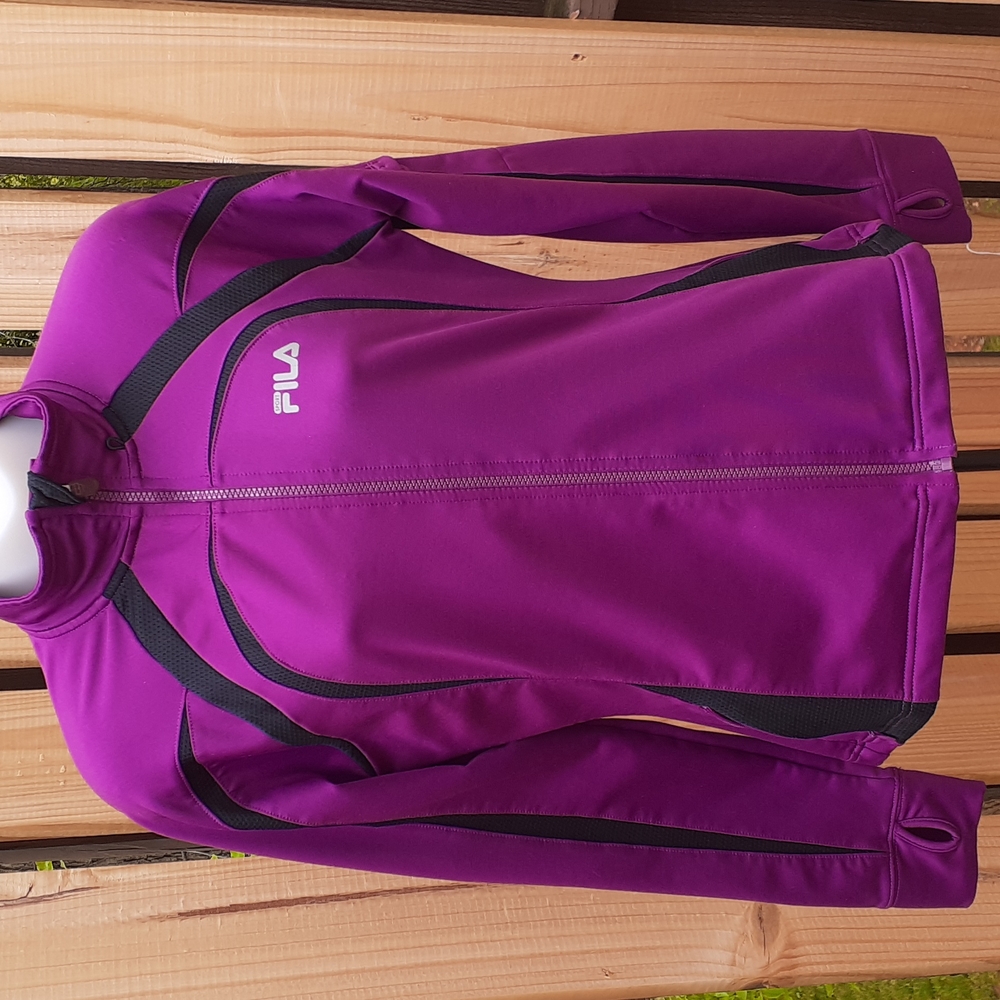 2/ $24  Fushia FILA Sport Athletic Silky Polyester Unlined Jacket